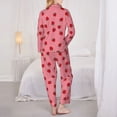 thumbnail image 6 of Goofa Strawberries Printed Women’s 2 Piece Pajama Set Super,Pajamas Women's Long Sleeve Sleepwear Soft Button Down Loungewear Pjs Lounge Set Nightwear-X-Large, 6 of 9