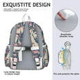 thumbnail image 5 of Golden Retriever Dog and Flower Backpack for School,Cute School Bag,Schoolbag with Adjustable Shoulder Straps & Padded Back,13.4"x11"x4.7", 5 of 6