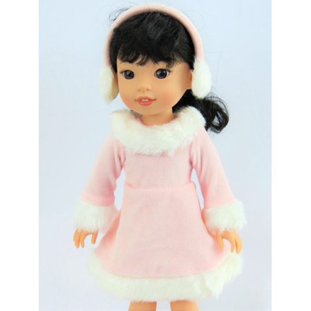 - Pink Ice Skating Outfit -Fits 14 Inch Wellie Wisher Dolls | 14 Inch Doll Clothing