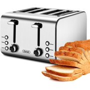 Gevi 4 Slice Toaster with Extra-Wide Slots ,fashion design,Stainless Steel