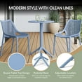 thumbnail image 2 of WestinTrends Playa 23.5" Outdoor Polypropylene Resin Round Patio Bistro Dining Table for 2, Blue, 2 of 6
