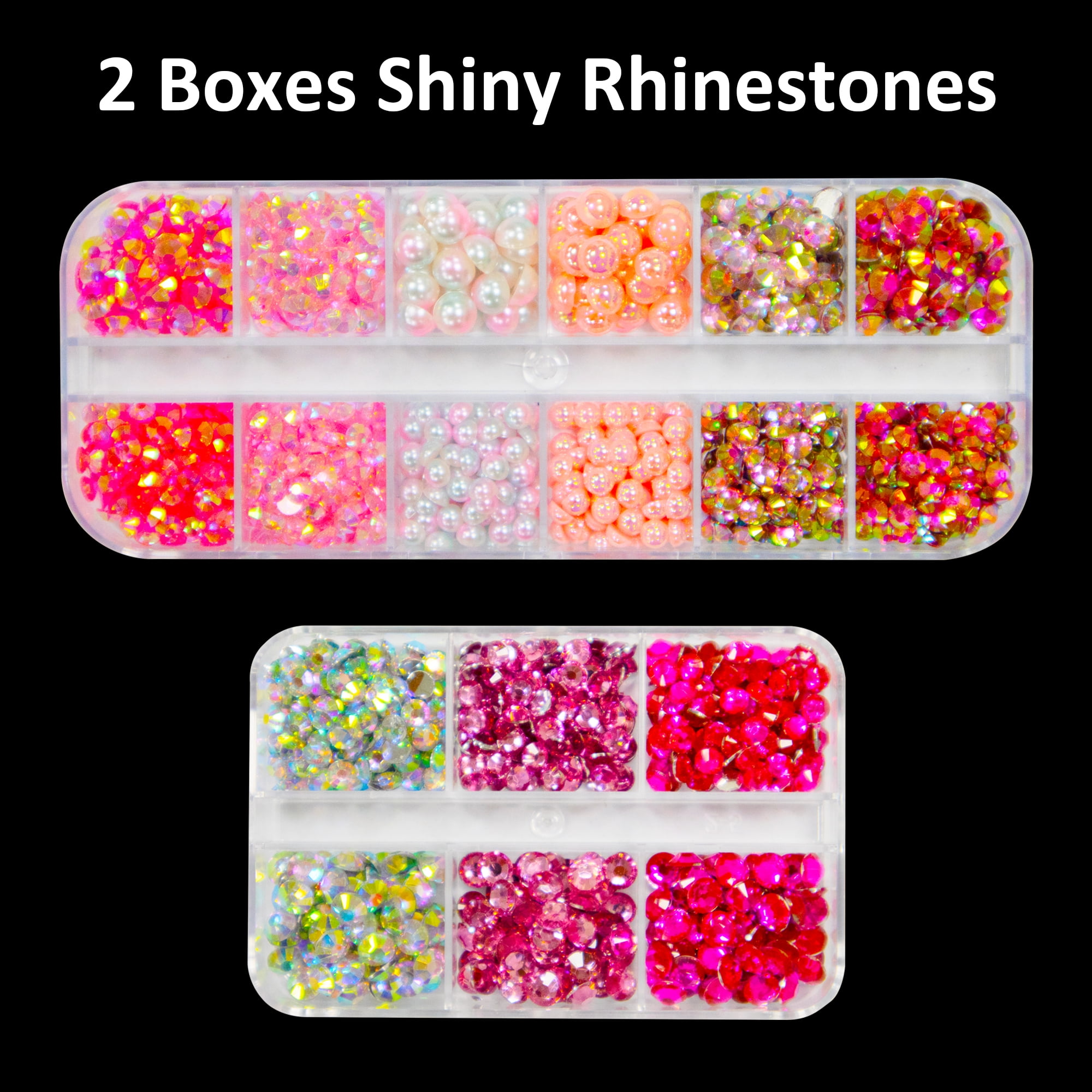 Worthofbest Rhinestones for Crafts with Gem Glue Gel, Bedazzler Kit with Rhinestones Flatback Crystals for Crafts Bling Kit Adhesive, Flat Back