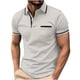 thumbnail image 2 of pstuiky camisetas de hombre, Camiseta informal de color liso con solapa y botones y bolsillo versátil para hombre ropa de hombre xl, 2 of 3