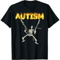thumbnail image 1 of Autism Skeleton Meme T-Shirt - White - S, 1 of 2