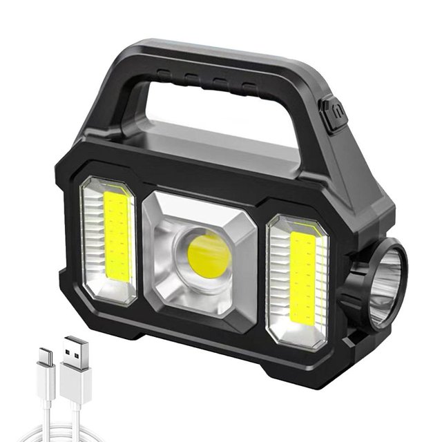 Linterna portátil de 500 lm, luz de antorcha de 6 marchas para accesorios de Camping (COB)