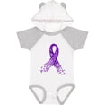 thumbnail image 3 of Inktastic Alzheimer's Awareness Purple Ribbon Made of Heart Boys or Girls Baby Bodysuit, 3 of 5