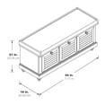 thumbnail image 7 of Dover Storage Bench in Distressed Brown Fully Assembled, 7 of 7