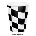 thumbnail image 2 of Club Pack of 96 Black and White Checkered Disposable Plastic Drinking Party Tumbler Cups 9 oz., 2 of 2