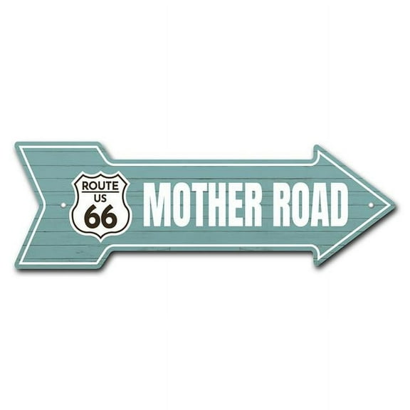 SignMission P-ARROW12-999730 12 x 36 in. Wide Mother Road 66 Wood Arrow Sign