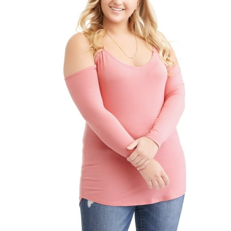Poof! Junior Plus Cold Shoulder Tee