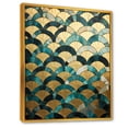 thumbnail image 2 of Designart "Golden Arches In Emerald IV" Abstract Shapes Floater Framed Canvas Art Print, 2 of 5