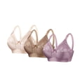 thumbnail image 2 of Vetsdori Plus Size Bras for Women Push up 3 Pack Bralette Wirefree Lace Soft Adjustable Strap Ladies Large Bust Bras Lift, 2 of 4