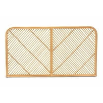 Bowery Hill Modern Brown Rattan Queen Size Wall-mount Headboard