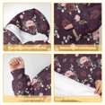 thumbnail image 6 of Wearable Lamb Fleece Blanket Hoodie,Pioneer Flower Floral Print Pattern Oversized Sherpa Blanket Hoodie with Super Pockets,Super Warm Fuzzy Pullover for Women & Men, 6 of 6