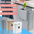 thumbnail image 3 of PHIGZNT 2.4 Gallon Kitchen Compost Bin for Counter Top or Under Sink, Hanging Small Trash Can with Lid for Cupboard/Bathroom/Bedroom/Office/Camping, Mountable Indoor Compost Bucket White One Size, 3 of 4