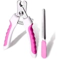 thumbnail image 1 of Cortaúñas rojo para perros y gatos, cortaúñas para perros y gatos con lima de uñas, cortaúñas para mascotas de acero inoxidable con protección de bloqueo de seguridad., 1 of 5