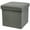 Grey, variant on LotFancy 13 in Faux Leather Storage Ottoman Cube,Square Foot Stool Ottoman with Storage,Black