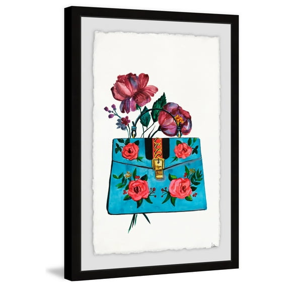 Blue Purse Framed Painting Print