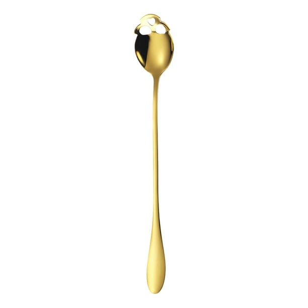 Cuchara de Agitación de Acero Inoxidable en Forma de Cráneo de Halloween para Cóctel de Café, Mezcla de Mango Largo de 7.68x1.18x0.39In, Mezcla de Helado