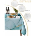 thumbnail image 3 of Marble Teal Tablecloth Rectangle Table Cloths 54x108, Waterproof Tablecloth Outdoor Table Cloth, Golden Ink Painting Abstract Modern Washable Table Cover for Kitchen Dinning Party, 3 of 8