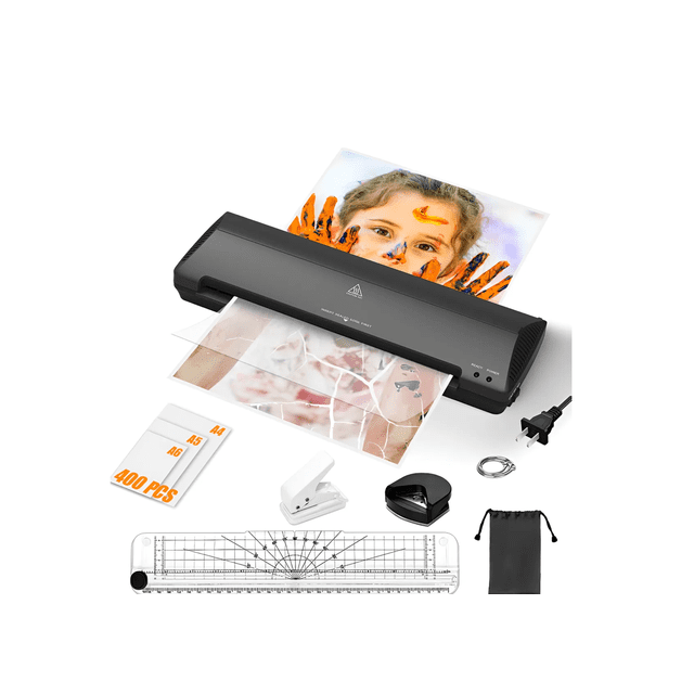 Laminadora Termica Frío/calor 400 Hojas Papel A3 Enmicadora Xtellar negro