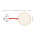 thumbnail image 2 of ELAYARD Hand Fans Hand Drum With White Wood For Cultural Festivals 1 Set, 2 of 8