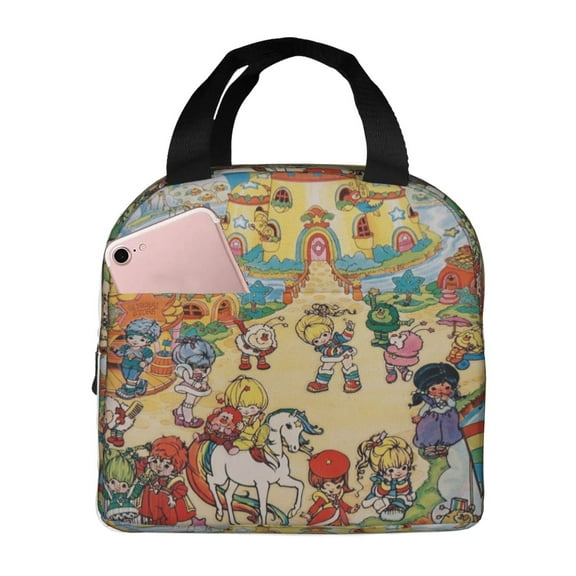 Rainbow Brite Insulated Lunch Bag Leakproof Waterproof Reusable Lunch Boxs Portable Durable Cooler Tote Bag Work Travel