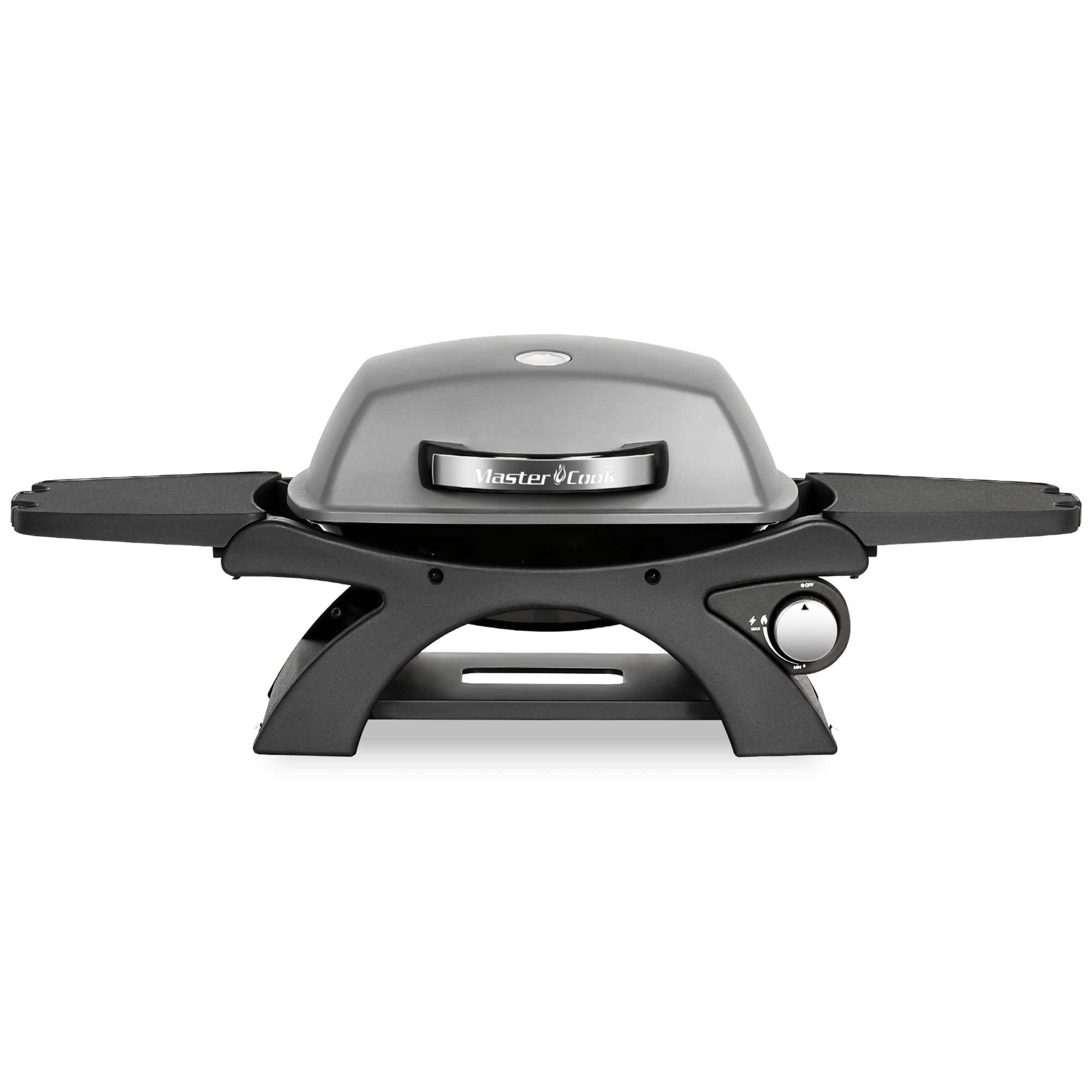 Master Cook Black Propane Gas Tabletop Outdoor Grill with Built-in Thermometer