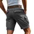 thumbnail image 4 of GrmtClth Men's Cargo Shorts Lightweight Casual Camo Shorts Big and Tall Cargo Shorts Summer Work Shorts with Multi Pockets (No Belt) Gray XL, 4 of 5