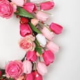 thumbnail image 5 of Artifical Valentine's Day Wreath 17.7 Inches Valentines Wreaths for Front Door Valentines Door Wreath Valentines Floral Wreaths with Rose Tulips Flowers for Wall Window Porch Home Wedding Party, 5 of 9