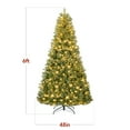 thumbnail image 3 of Best Choice Products 6ft Pre-Lit Cashmere Christmas Tree Holiday Decor w/ Cordless Connection, 2-in-1 LED Lights, 3 of 10