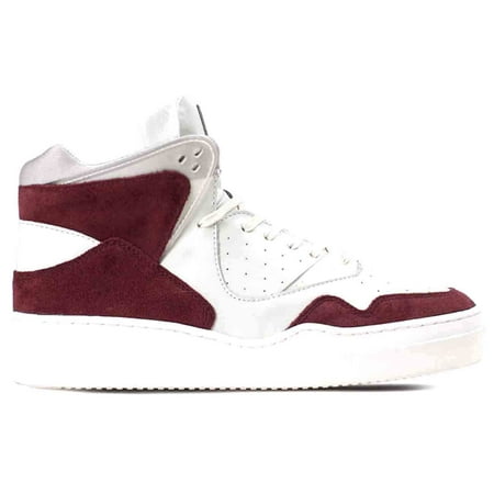 High Top Mens Sneakers - Article Number N 0225-0414 Men's High Top Sneakers Shoes Maroon White