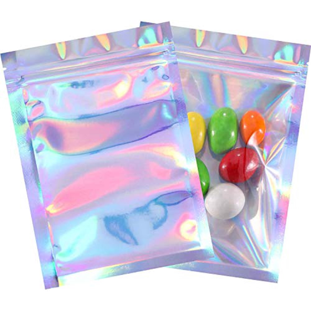 Mylar Bags,60 Pieces Foil Pouch with Ziplock Bag,4" x 6" Mylar Aluminum