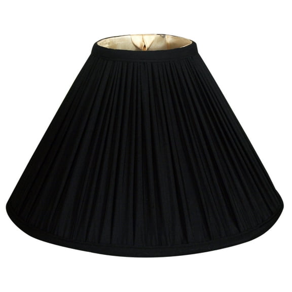 Royal Designs 18" Coolie Empire Gather Pleat Lamp Shade Black