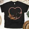 thumbnail image 1 of T-Shirt Graphique All You Need Is Love avec Design de Cœur et Stéthoscope, Noir, Taille P, 1 of 6