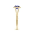 thumbnail image 3 of ANGARA Natural Tanzanite Twist Rope Split Shank Ring in 14K Yellow Gold for Women (Size-6mm) | December Birthstone, Birthday, Anniversary, Jewelry Gift for Women | Natural Tanzanite Ring, 3 of 8