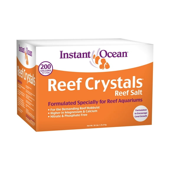 Instant Ocean Reef Crystals Reef Salt, Enriched Formulation for Aquariums, 200 Gallons