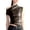 hwj# Brown71, variant on Women'S Tan Top Stylish Slash Neck Off Shoulder Slim Fit Leather Crop Top Ruched Irregular Sleeveless Summer Streetwear Fashion Shirt Asymmetrical Elegant Party Clubwear,Red,S