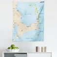 thumbnail image 1 of Massachusetts Tapestry, Modern Road Map Themed Illustration with Cape Cod and Names, Fabric Wall Hanging Decor for Bedroom Living Room Dorm, 5 Sizes, Green Eggshell, by Ambesonne, 1 of 1