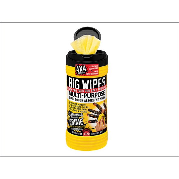 Big Wipes MultiPurpose Pro+ Antiviral Wipes (Pro Pack Tub 120