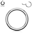 thumbnail image 3 of Hinged Seamless Septum Clicker Ring 316L Surgical Steel, 3 of 4