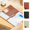 thumbnail image 1 of A4 Document Folder, Multi-functional Organizer with Clipboard, Plastic Material, 12.59x9.06 Inches, for Office and Home Use,Fashionable,YISHFHP,Coffee, 1 of 9
