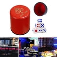 thumbnail image 2 of Leather Dice Cup Set Felt Lining Quiet Dice Shaker Cup with 6 Standard Dot Dice for Farkle Yahtzee Games, 2 of 6