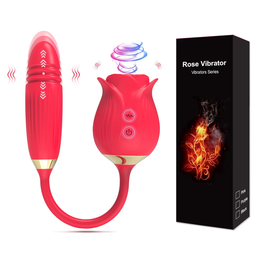 2in1 Ebony Fuck Video - Rose Toy for Women, Rose Vibrator 2 in 1 Clitoral Stimulator Thrusting G  Spot Vibrator, Rechargeable Adult Sex Toys with 12 modes - Walmart.com