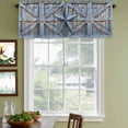 thumbnail image 4 of 2 Pack Valances for Windows, Texas Star Vintage Window Valances for Living Room/Bedroom/Bathroom, Navy Blue Berry Wooden Retro Light Filtering Kitchen Curtain Valance Window Treatment 60"W x18" L, 4 of 9