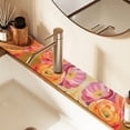 thumbnail image 2 of Yayeee Faucet Mat for Kitchen Sink 30" Diatomite Long Splash Guard Pad, Pink Abstract Floral, 2 Pack, 2 of 7