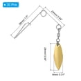thumbnail image 2 of Unique Bargains 30Pcs Fishing Spinnerbait Wire with Blade, Large-sized Willow Leaf, Gold Tone, 2 of 5