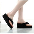 thumbnail image 3 of EeaseMX Tacones altos Plataforma Zapatillas Moda Chanclas Pendiente antideslizante Resort Beach Sandalias anudadas negras para mujer mujer (Tamaño 39), 3 of 7