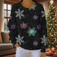 thumbnail image 7 of FDGIU Cute Christmas Pullover for Women, Long Sleeve Tunic Sweatshirt with Holiday Print, Loose Fit Crewneck Warm Top, 7 of 7