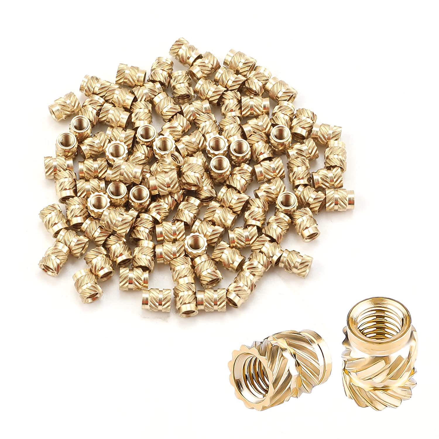 Pack of 1000 Threaded Insert, M3 Insert Nuts, Brass Embedded Nuts